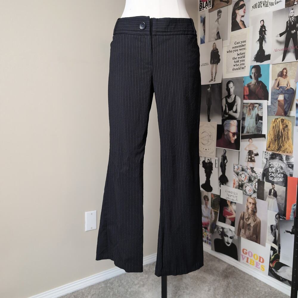 Pinstripe Wide Leg Dress Pants Y2k
